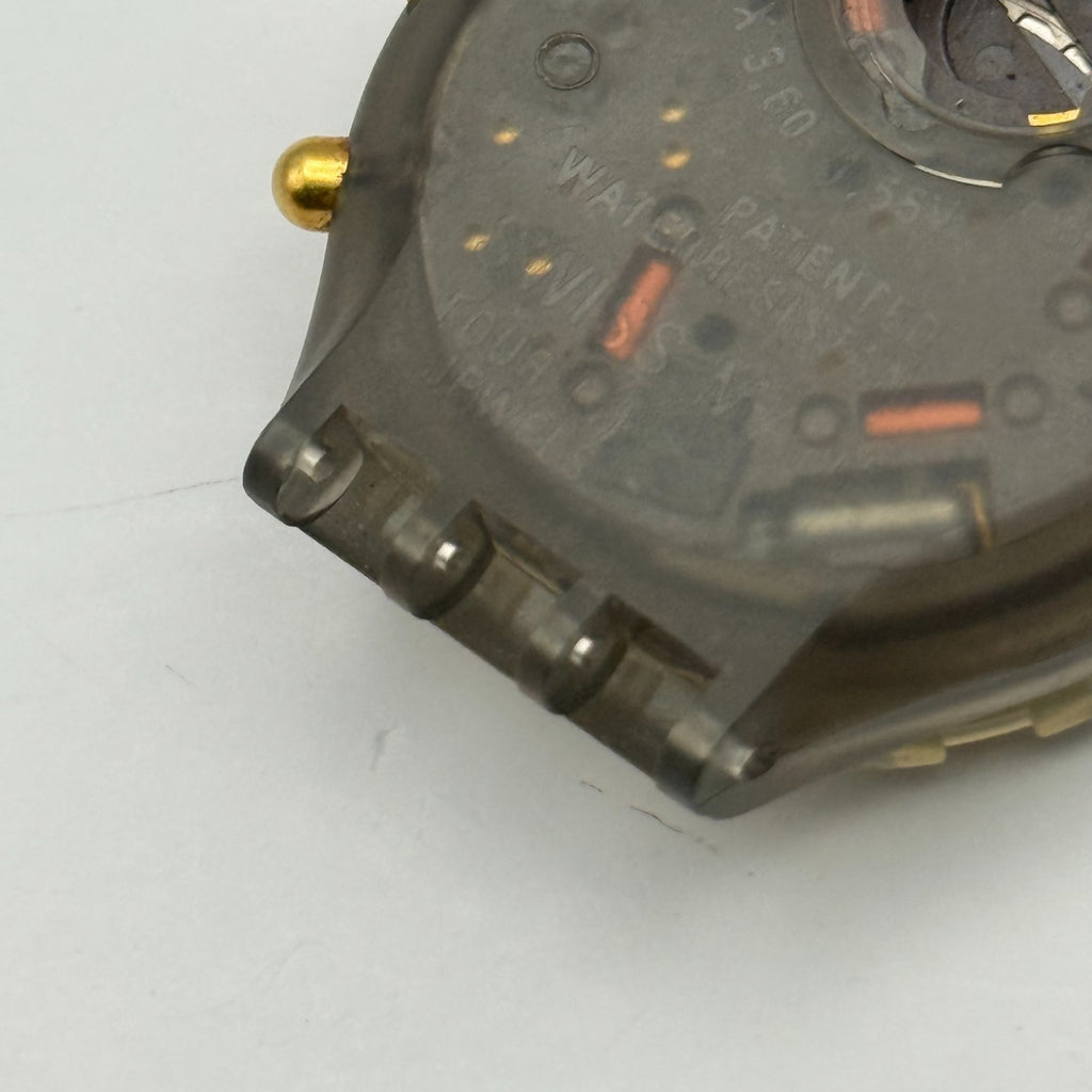 Vintage Swatch Aqua Chrono Watch SEM100 Golden Rivet 1995 ETA Quartz 40mm Parts