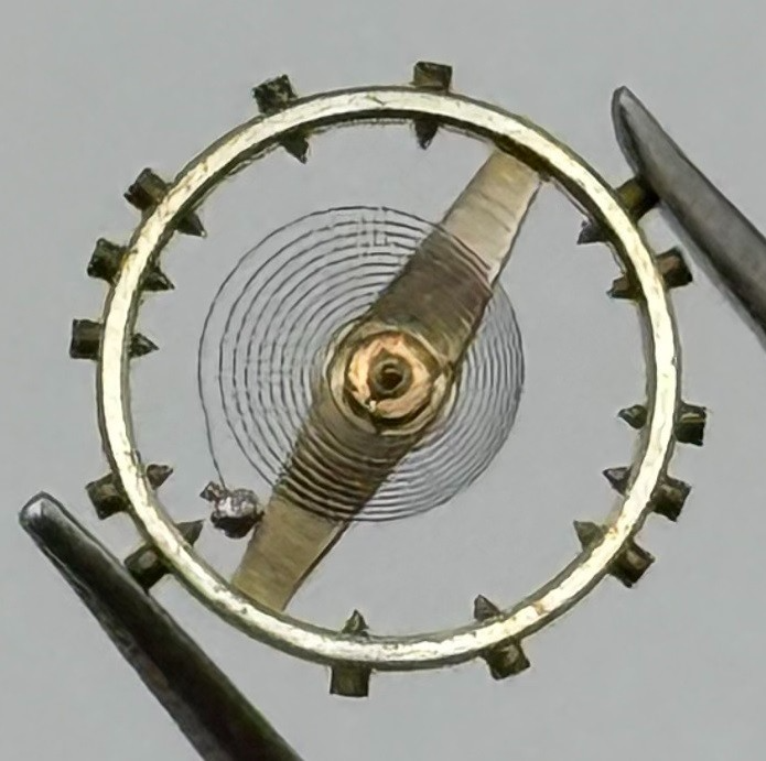 ETA 2412 Balance Wheel Complete And Spring 6¾’’’ 1257 M Watch Movement Parts NOS