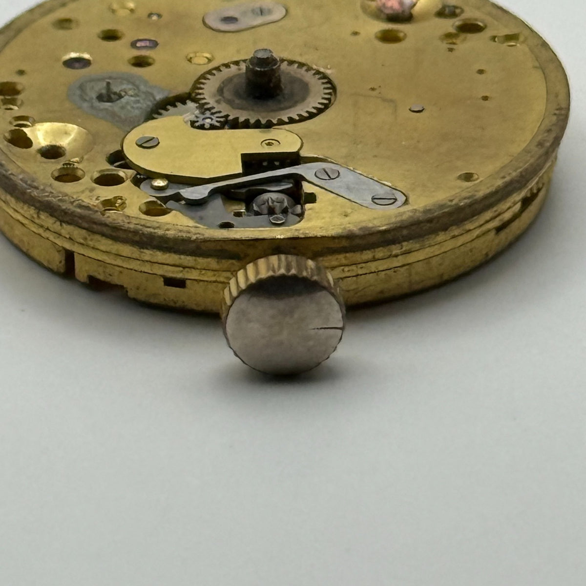 Unidentified Watch Movement Running 15 Jewels Swiss Manual Wind Parts 24.9mm