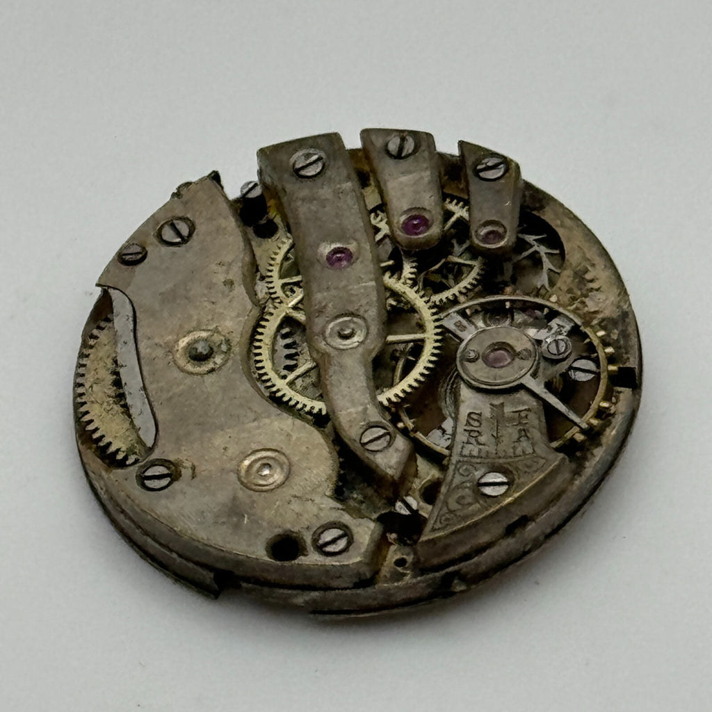 Pistol Watch Movement Vintage Swiss Manual Wind Parts Repair 23.6mm