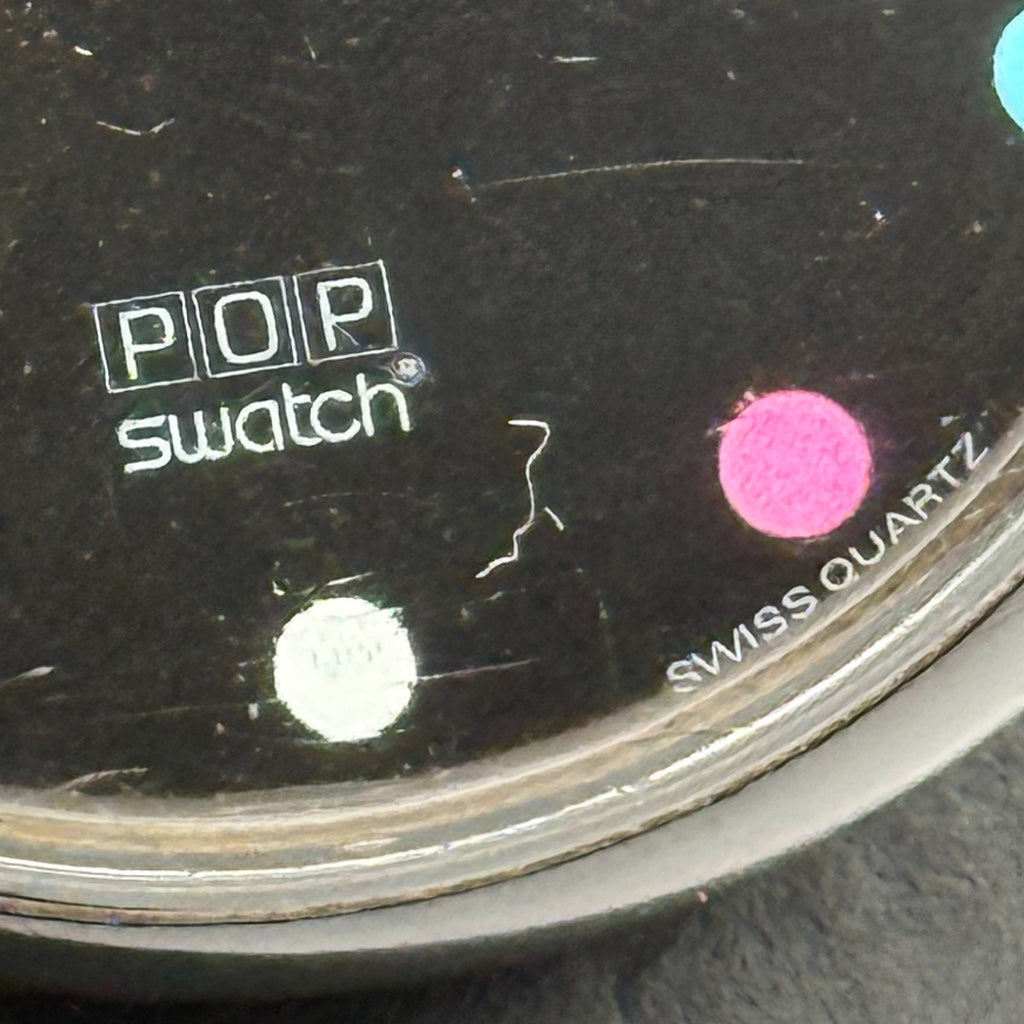 Vintage Swatch Pop Watch PWBB109 Rainbow Dots 1988 Swiss 39mm Parts Repair