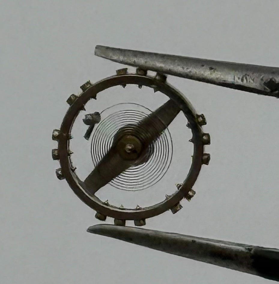 Pierce 59 Balance Wheel Complete And Spring 5¼’’’ 640 Watch Movement Parts NOS