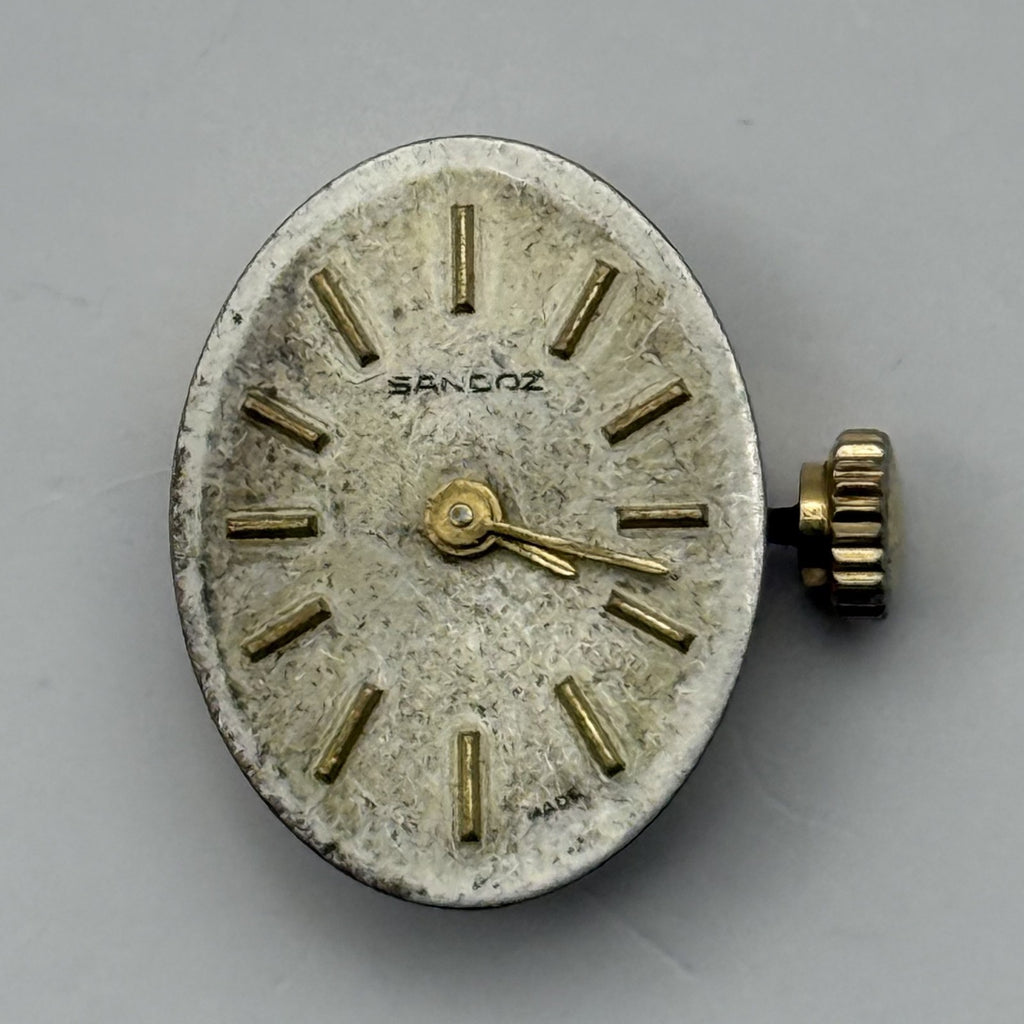 FE 68 E4 Watch Movement Sandoz 17 Jewels Swiss Manual Wind Parts Repair 13.1mm