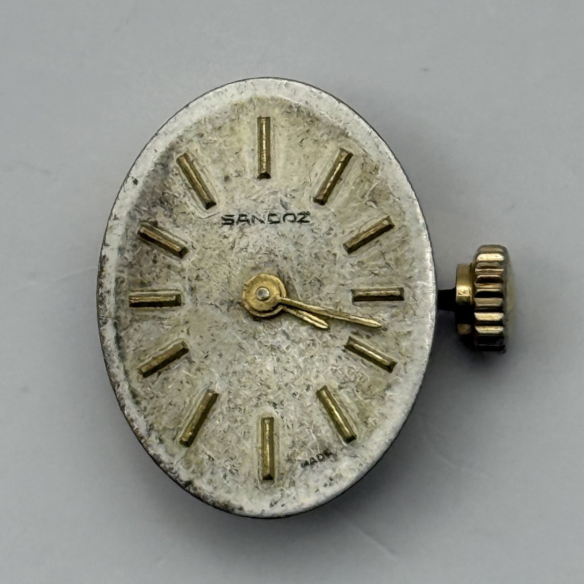FE 68 E4 Watch Movement Sandoz 17 Jewels Swiss Manual Wind Parts Repair 13.1mm