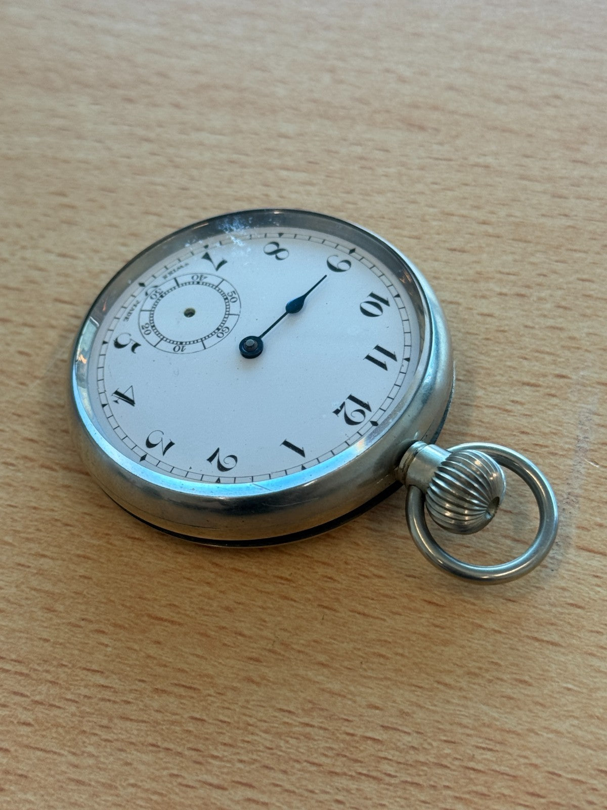 Very Interesting Unusual Movement Pocket Watch - Running - Open Face Swiss 15j