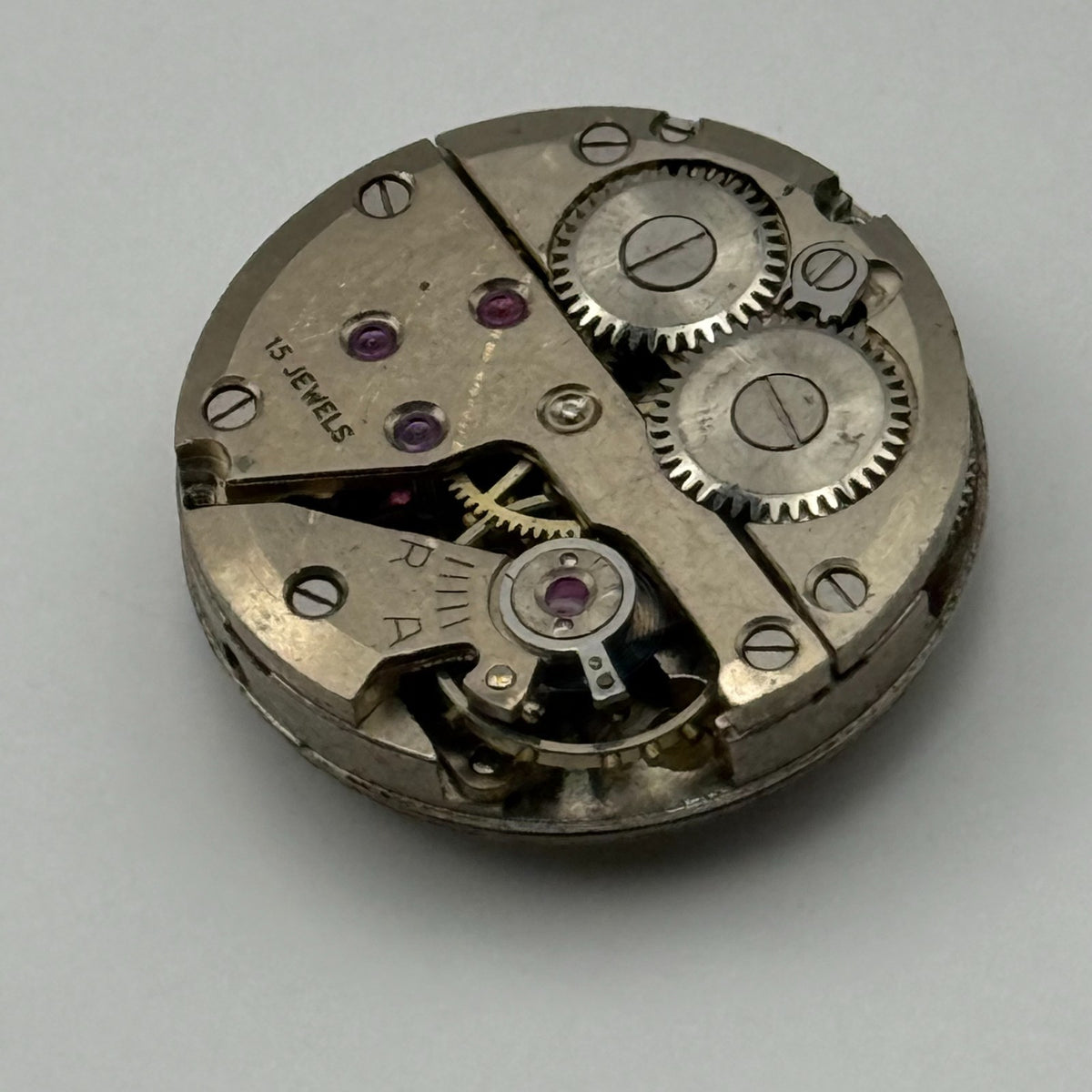 Unidentified Watch Movement Arnex 15 Jewels Swiss Manual Wind Parts 19.6mm