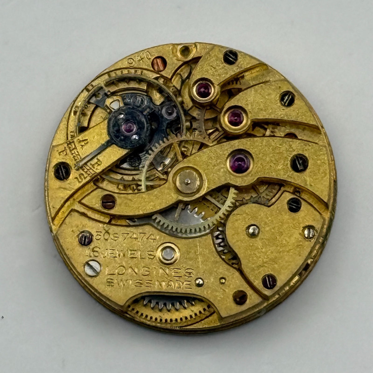 Longines 9.40 Watch Movement Bete & Son Swiss 16 Jewels Manual Wind Parts 20.9mm