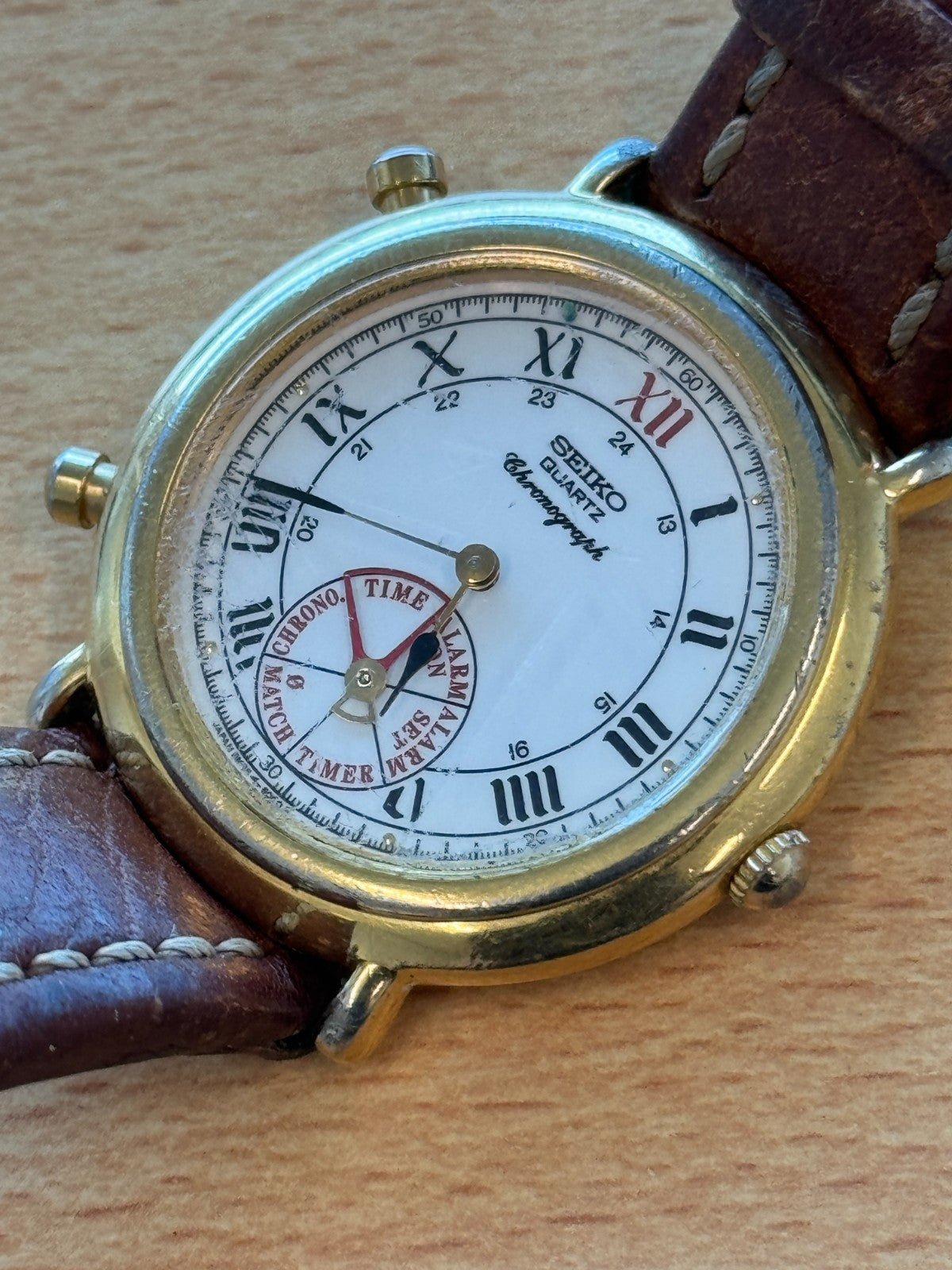 Seiko 8M25-6000 Dancing Hands Watch - Quartz Chronograph - Spares/Repairs