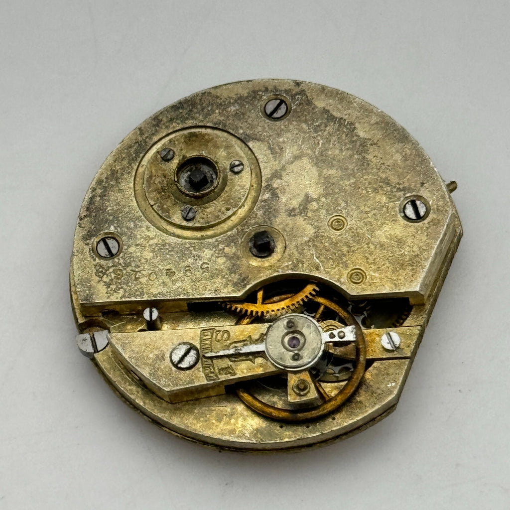 Antique Pocket Watch Movement Key Wound Parts Repair Spares 35.9mm