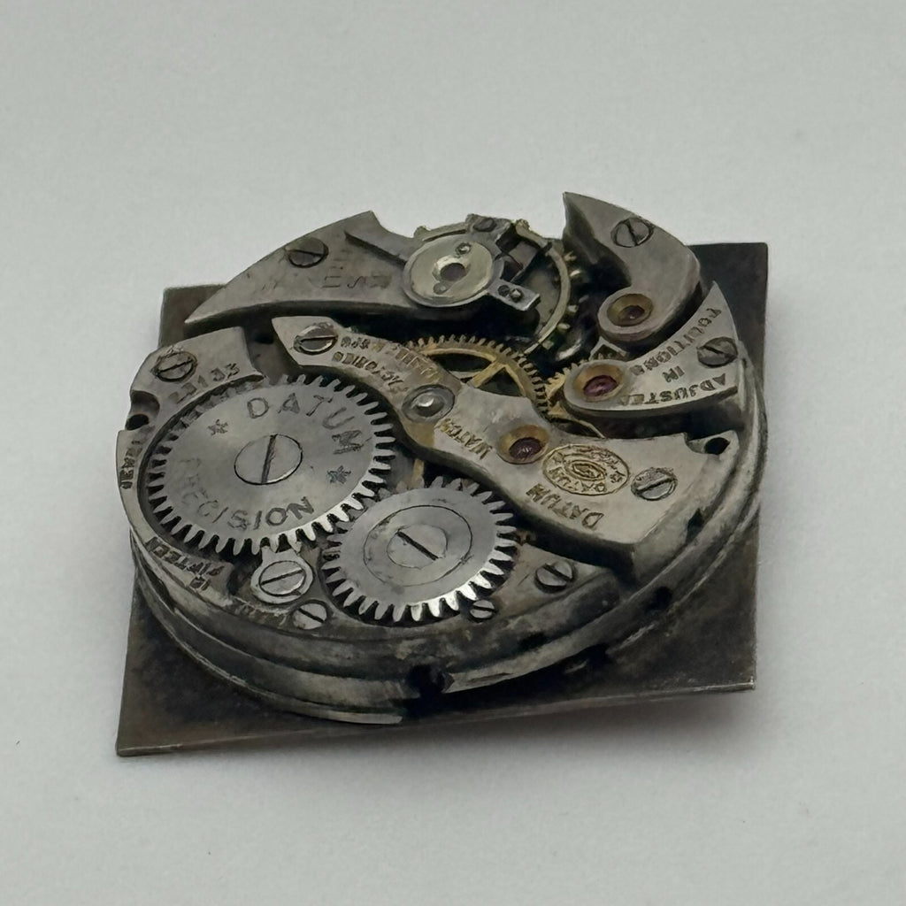 Datum Precision Manual Wind Watch Movement 15 Jewels Vintage Swiss Parts 19.6mm