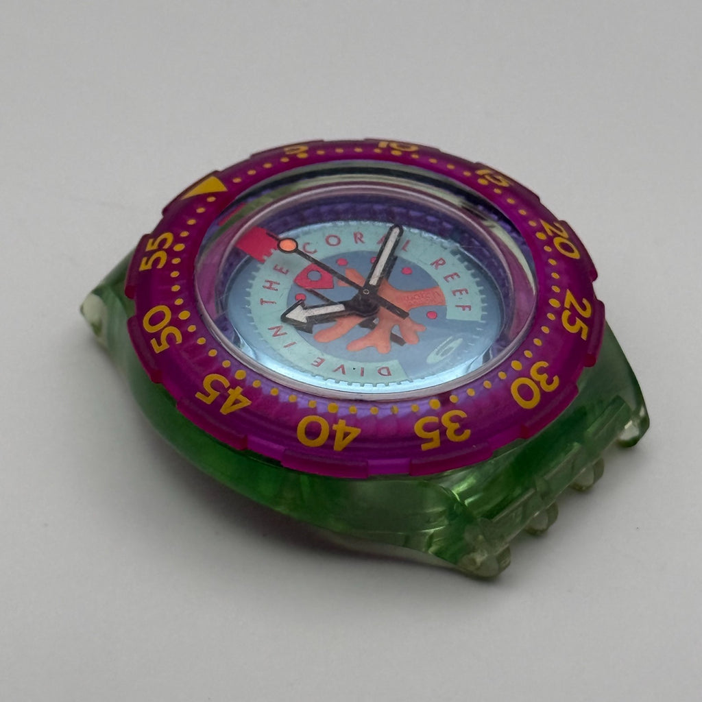 Vintage Swatch Scuba 200 Watch SDG102 Cherry Drops 1994 ETA Quartz 40mm Parts