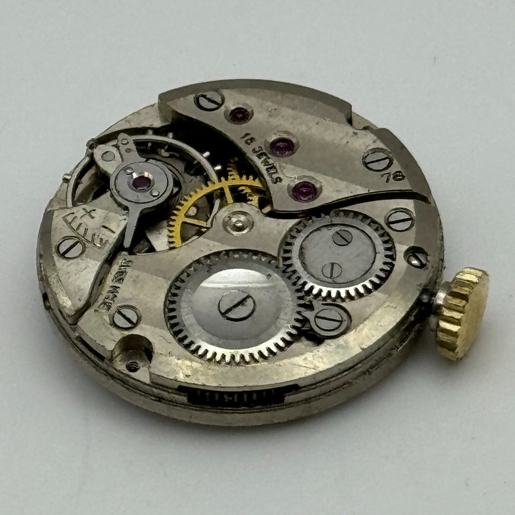 Revue Cal 78 Watch Movement - Roman Numerals - For Parts / Repair - 19.6mm