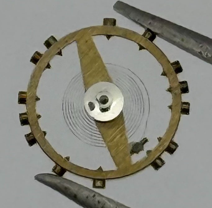 ETA 2485 Balance Wheel Complete And Spring Renata 1379 Watch Movement Parts NOS