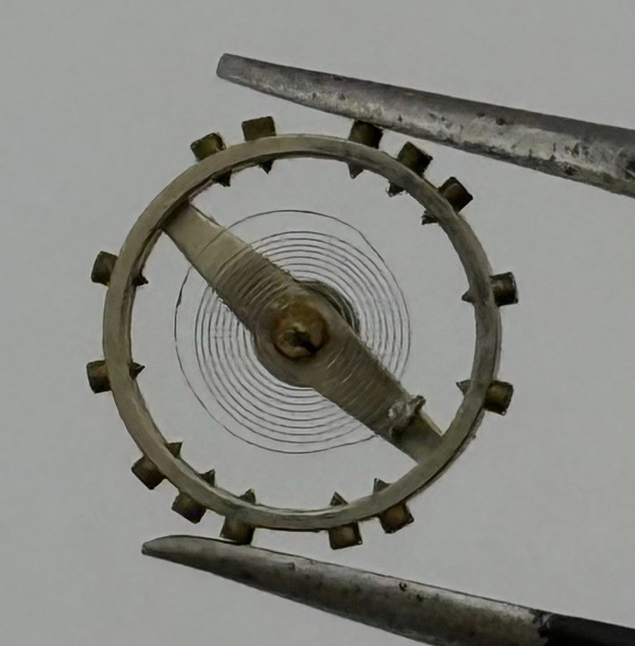 O. Maire 140 Balance Wheel Complete And Spring 8¾’’’ Watch Movement Parts NOS
