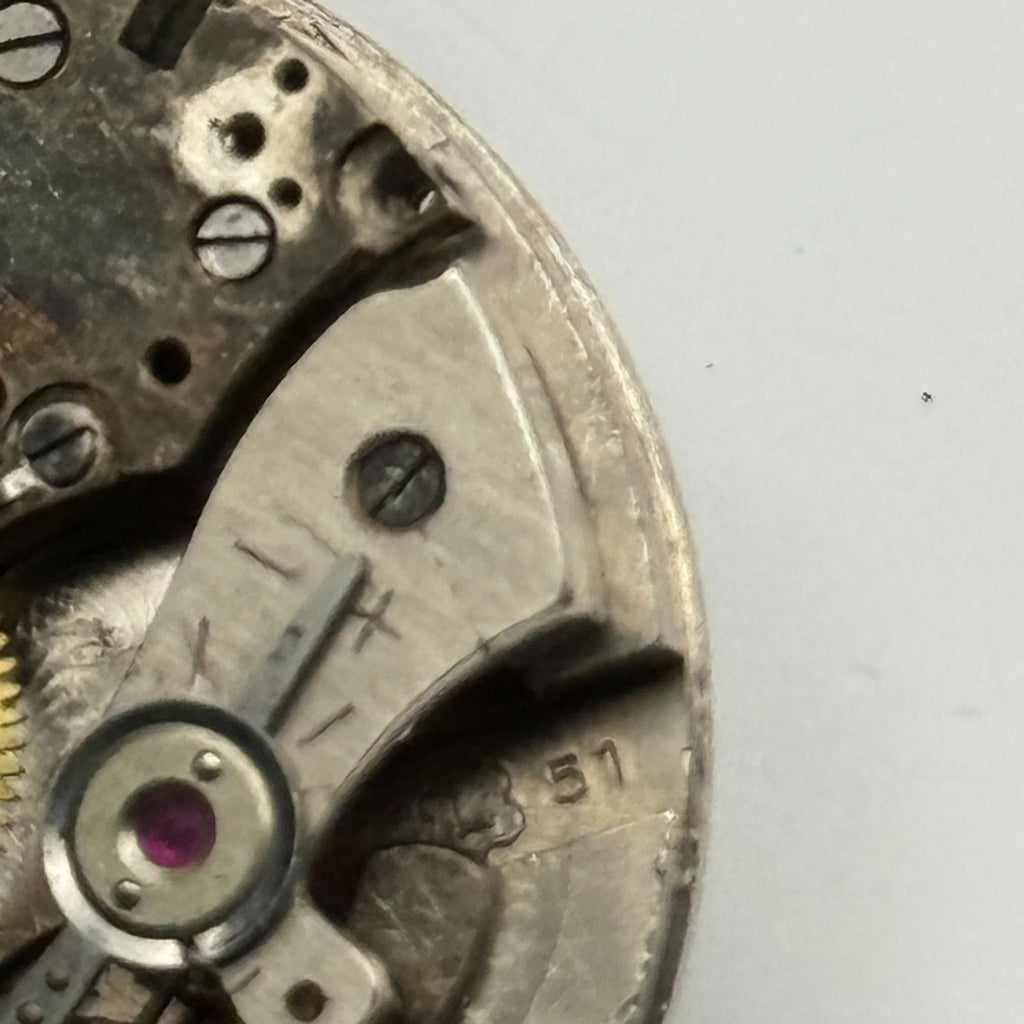 Landeron 51 Watch Movement - Chronograph - For Parts / Repair - 31.6mm