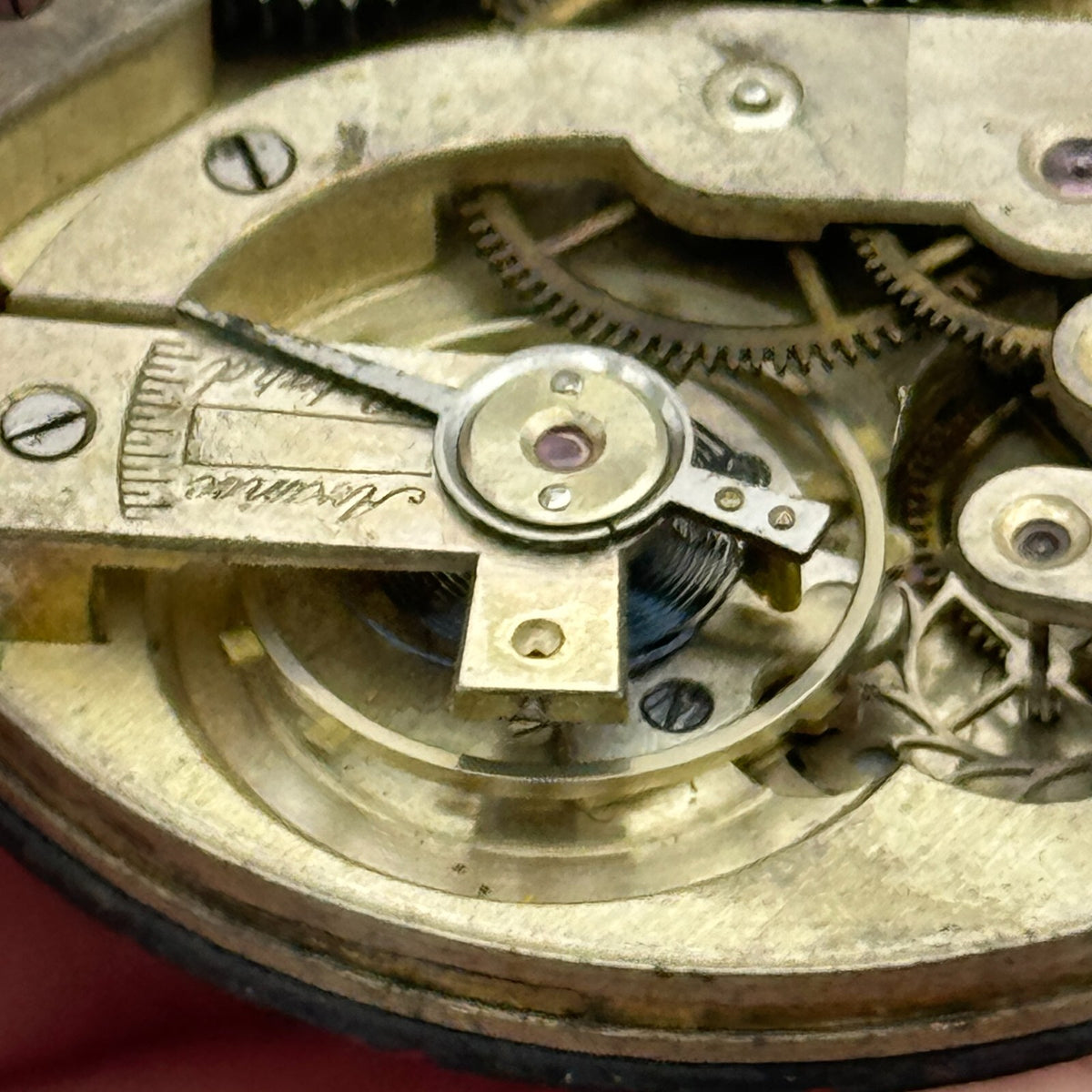 Unidentified Open Face Swiss Balance Ok Pocket Watch Movement Parts 42.5mm