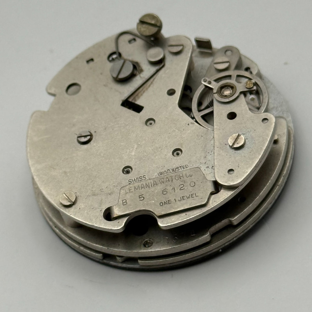 Lemania 1 ATU Watch Movement Yacht Timer Rare B5 6120 Stopwatch 1 Jewel Parts