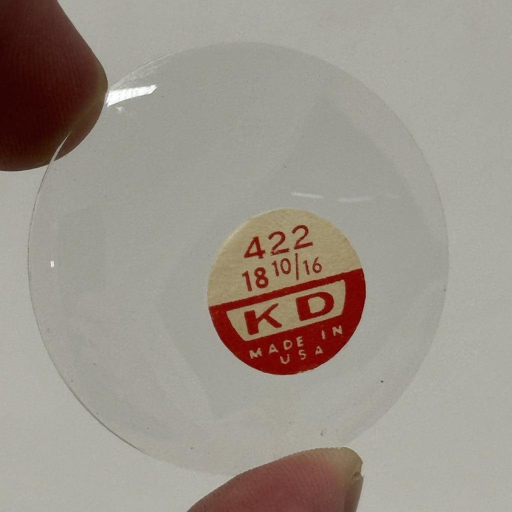 42.2mm Pocket Watch Glass / Crystal - 18 10/16 - 3.3mm Height - KD USA - Antique