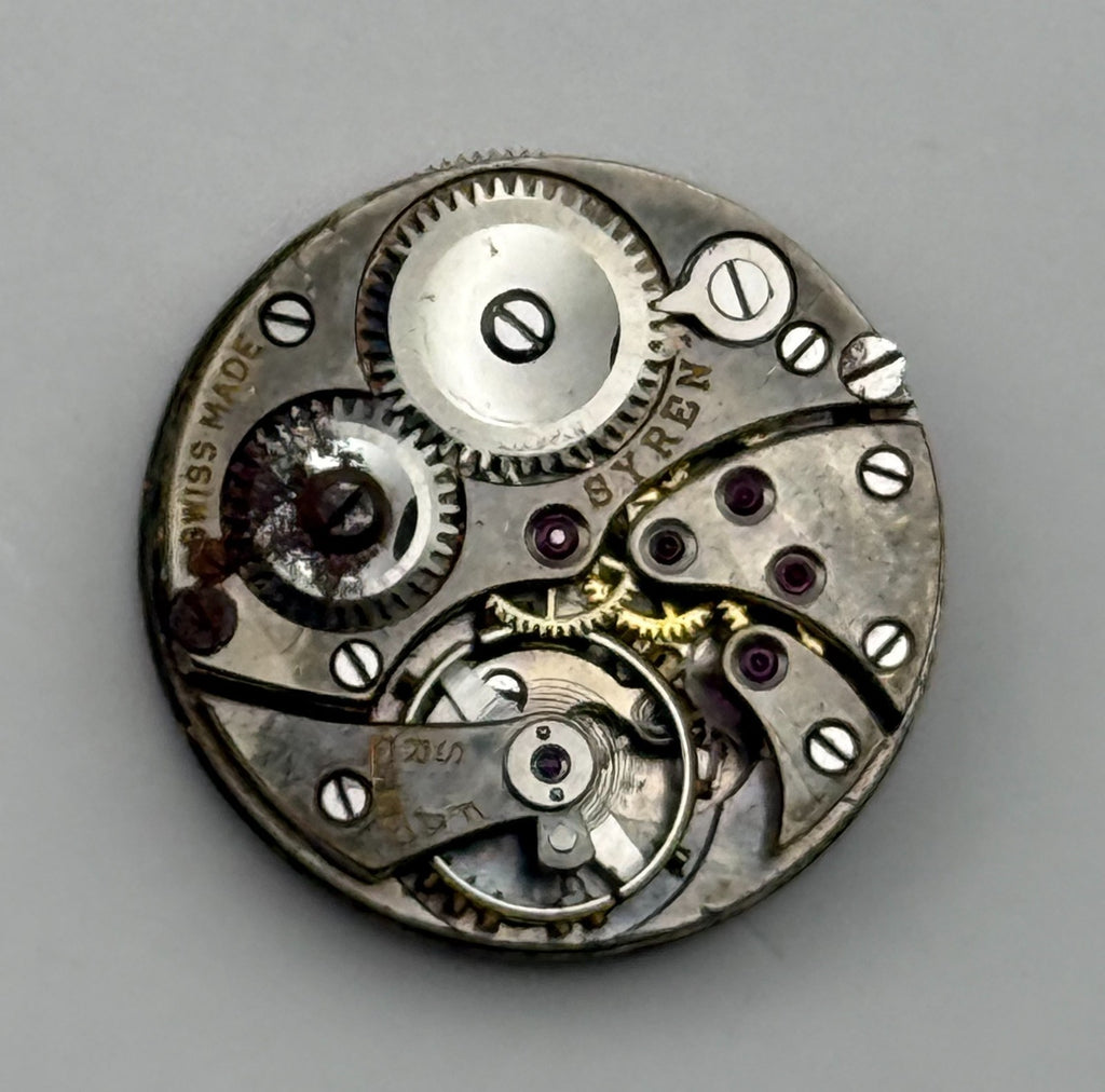 Syren 22 Watch Movement Swiss Made Manual Wind Vintage Parts Repair 19.1mm