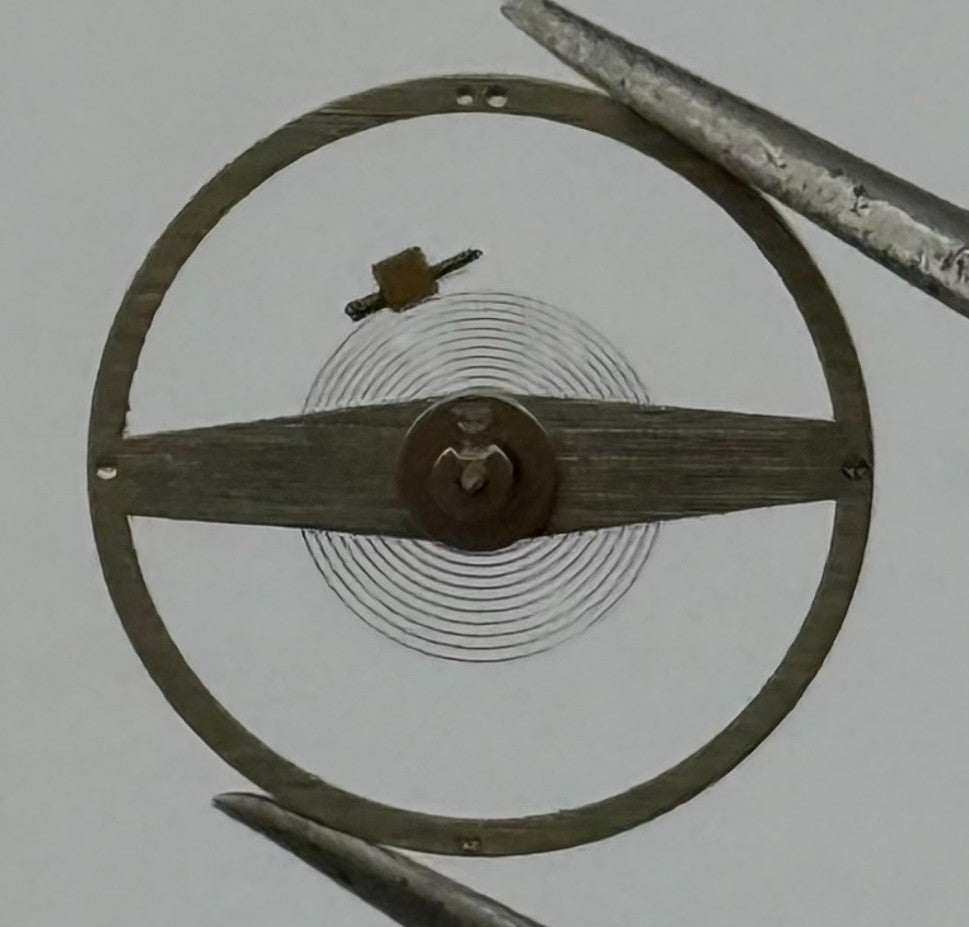 Junghans 93 Balance Wheel Complete And Spring Progress Watch Movement Parts NOS