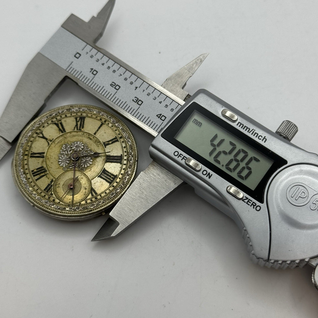 42.8mm Rare Antique Pateck & Co Geneva Swiss Pocket Watch Movement TO RESTORE